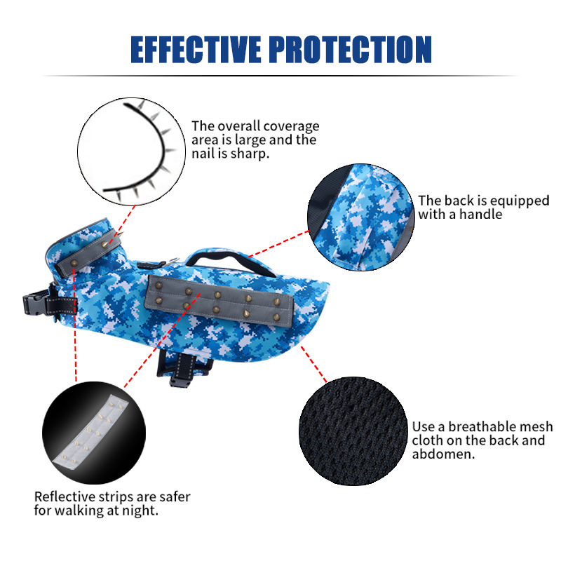 Amazoni uus piiriülene enimmüüdud universaalne lemmikloomade hammustusvastane riietus – paksendatud rinna- ja seljaosaga koera hammustusvastane riietus