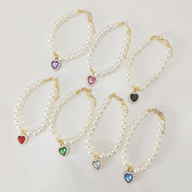 Lemmiklooma kaelakee kassi pärlkaelarihm koera kaelarihma kaelakett retro armastuse ripats kassid ja koerad armsad kaelaehted