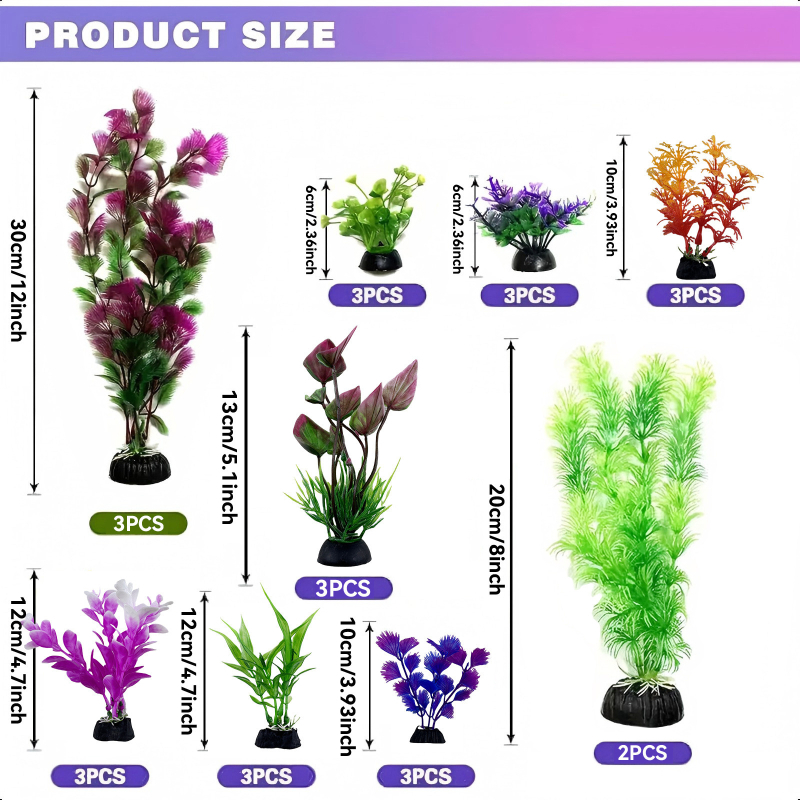 Akvárium kerti szett műanyag utánzott vízinövények határokon átnyúló akvárium dekoráció lusta teljes szett kombináció mű hínár nagykereskedelem