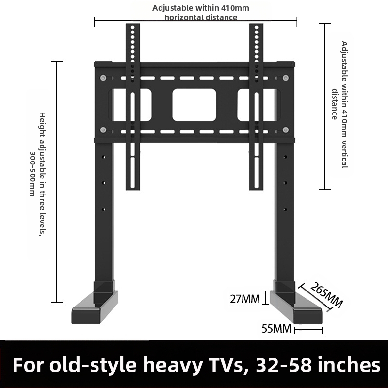 Suport TV 17/32/43, fără perforații, pentru înălțime, pentru desktop, cu suport universal pentru monitorul computerului desktop