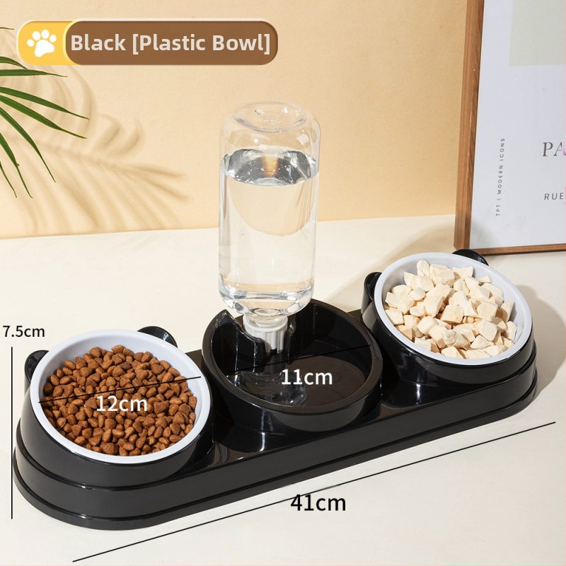 Macskatál Dupla tál Kutyatiszt Ferde szájvédelem Nyakgerinc Automatikus itató Felborulásgátló Macskaeledel Kutya Rizstál Macskakellékek