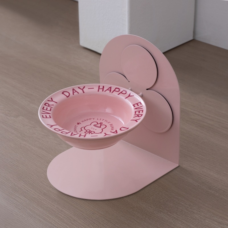 Keraamiline kõrge jalaga kauss, eemaldatav lemmikloomade kassikauss, kassi- ja koerakauss, kaelalülide kaitse, löögikindel kassitoidukauss, kallutatav kauss