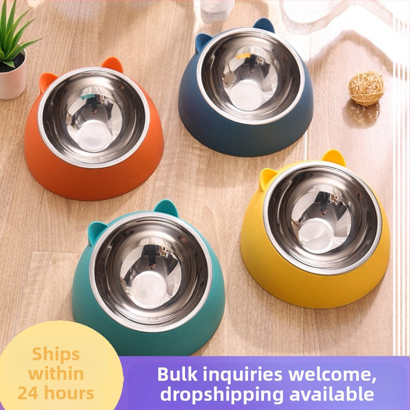 Új Hot Pet Bowl Macskatál Kutyatál Kettő az egyben Kutya Macskaeledel Kutya Kisállat Kisállat Termékek Nagykereskedelem