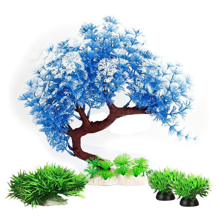 Akvaariumi dekoratiivne simulatsioon, vesirohu stseeni simulatsioon, taimede haljastus, mitme vesirohu kombinatsioon, vesirohu puud