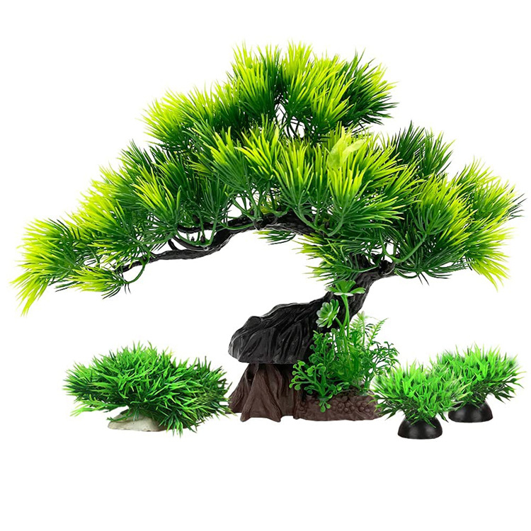 Akvaariumi dekoratiivne simulatsioon, vesirohu stseeni simulatsioon, taimede haljastus, mitme vesirohu kombinatsioon, vesirohu puud