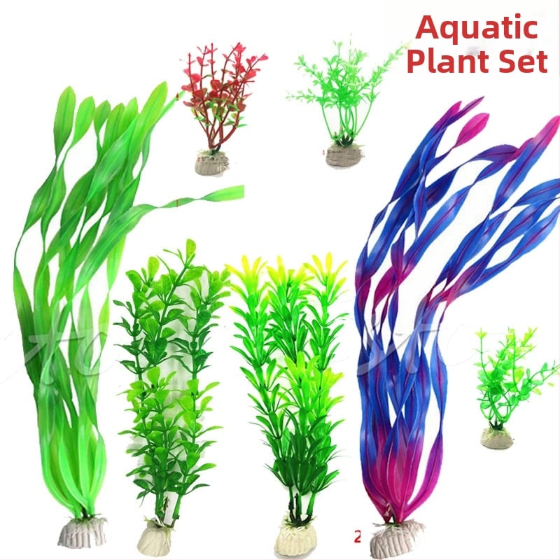 Akvaariumi dekoratiivne simulatsioon, vesirohu stseeni simulatsioon, taimede haljastus, mitme vesirohu kombinatsioon, vesirohu puud