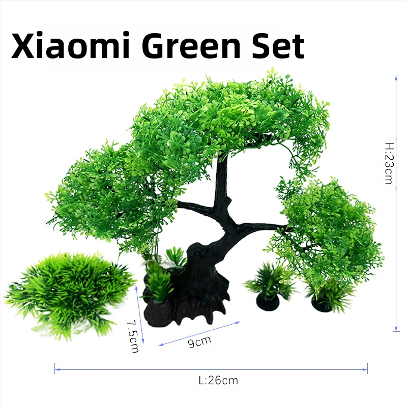 Akvaariumi dekoratiivne simulatsioon, vesirohu stseeni simulatsioon, taimede haljastus, mitme vesirohu kombinatsioon, vesirohu puud