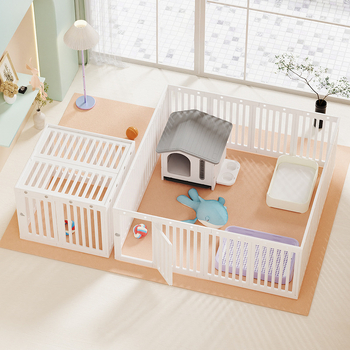 Kistestű, közepes és nagytestű kutyáknak való beltéri kisállatkerítés, kutyakerítés, kutyakerítés ketrec, fúvott műanyag kennel nagykereskedelem