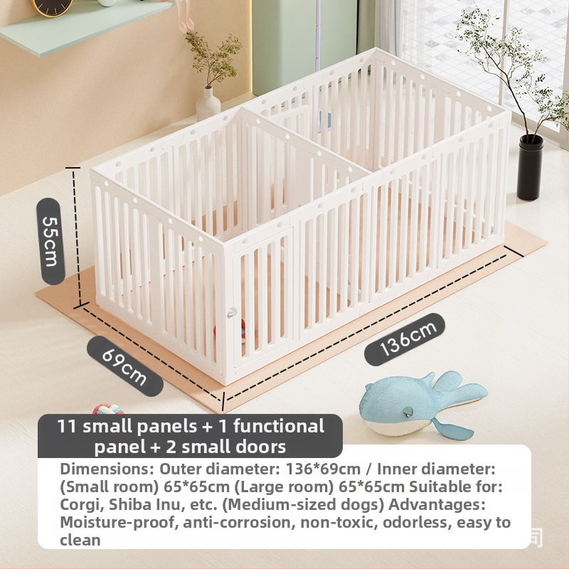 Kistestű, közepes és nagytestű kutyáknak való beltéri kisállatkerítés, kutyakerítés, kutyakerítés ketrec, fúvott műanyag kennel nagykereskedelem