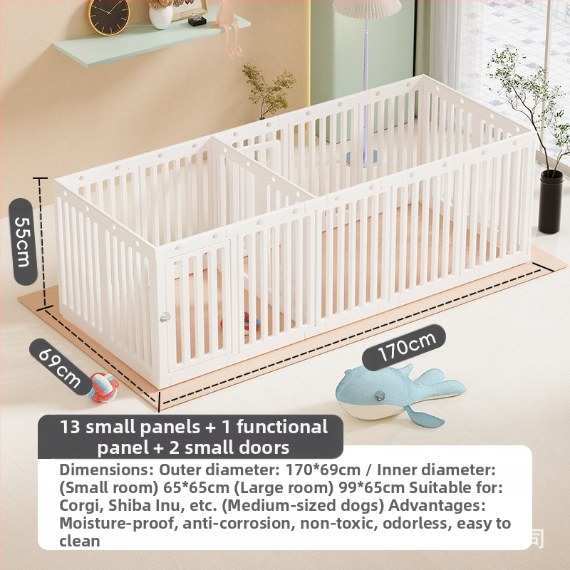 Kistestű, közepes és nagytestű kutyáknak való beltéri kisállatkerítés, kutyakerítés, kutyakerítés ketrec, fúvott műanyag kennel nagykereskedelem