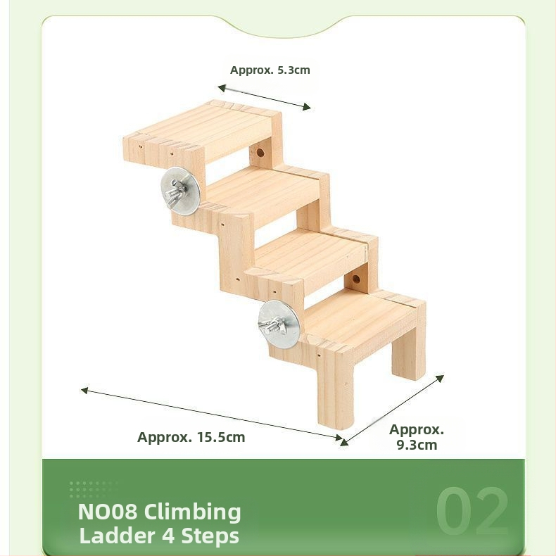 Kalitka pihenőasztal rönk mászólétra madárkalitka játék Z alakú kis madárlétra falétra interaktív papagáj mászó lépcső