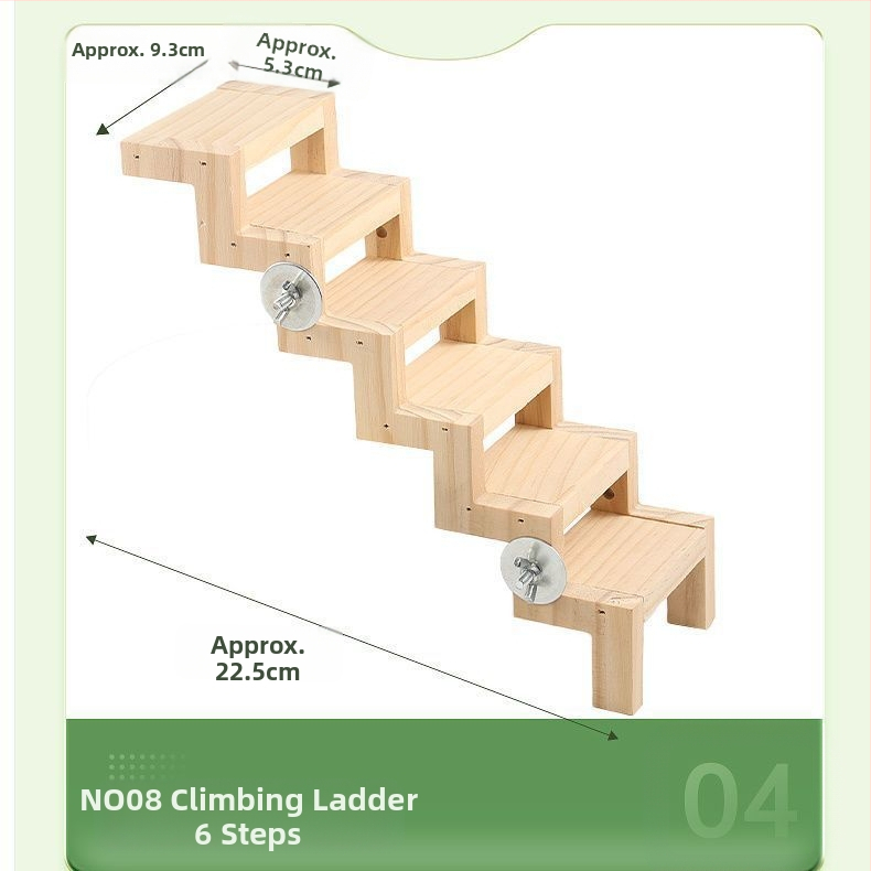 Kalitka pihenőasztal rönk mászólétra madárkalitka játék Z alakú kis madárlétra falétra interaktív papagáj mászó lépcső