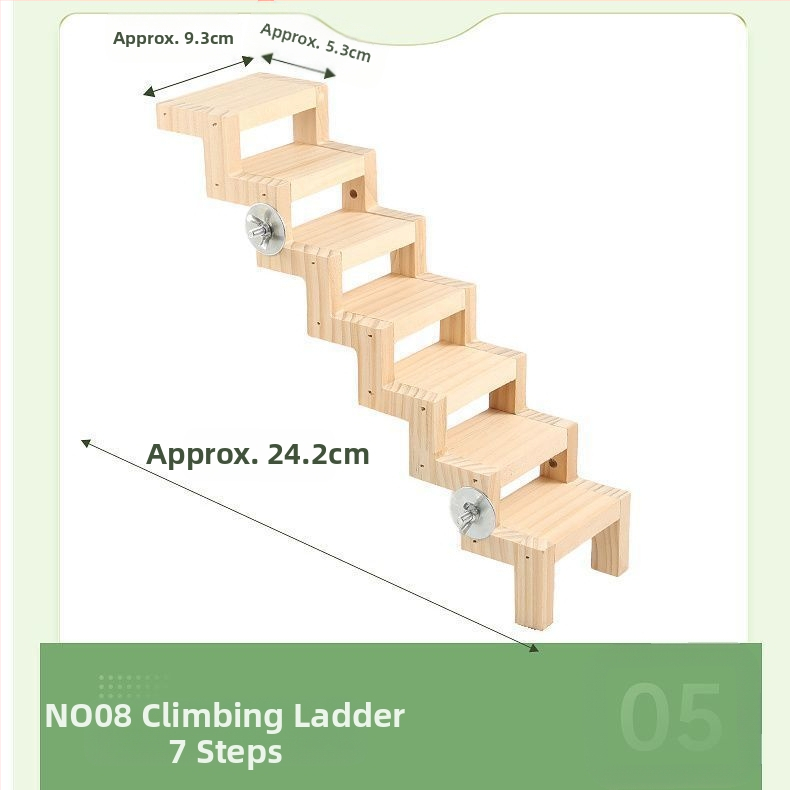 Kalitka pihenőasztal rönk mászólétra madárkalitka játék Z alakú kis madárlétra falétra interaktív papagáj mászó lépcső