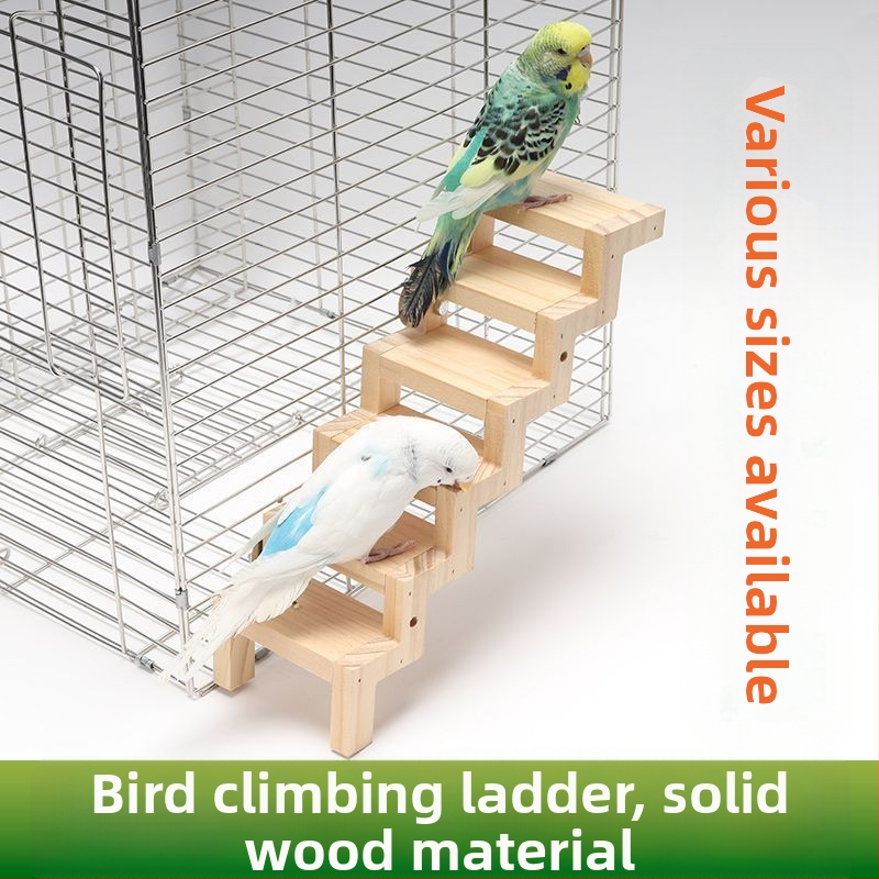 Kalitka pihenőasztal rönk mászólétra madárkalitka játék Z alakú kis madárlétra falétra interaktív papagáj mászó lépcső
