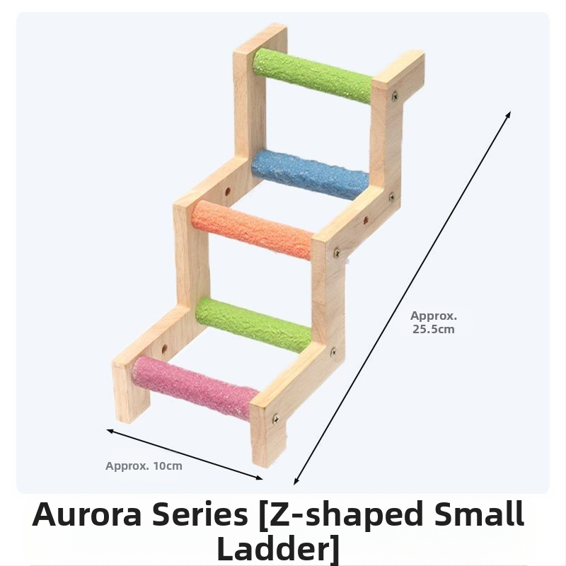 Kalitka pihenőasztal rönk mászólétra madárkalitka játék Z alakú kis madárlétra falétra interaktív papagáj mászó lépcső