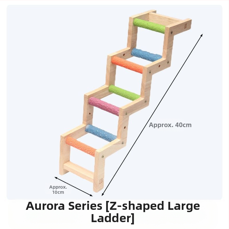 Kalitka pihenőasztal rönk mászólétra madárkalitka játék Z alakú kis madárlétra falétra interaktív papagáj mászó lépcső