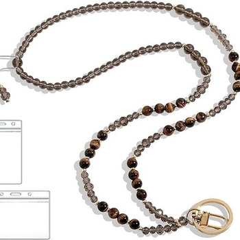 Κορδόνι με κρυστάλλινες χάντρες, φυσικό κορδόνι με χάντρες από πολύτιμους λίθους, κολιέ με κορδόνι για γυναίκες δασκάλες