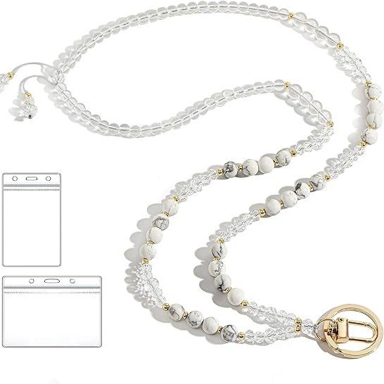 Kristallhelmestega kaelarihm, naturaalsetest pärlitest helmestega võtmerihm, õpetajate naiste kaelarihm