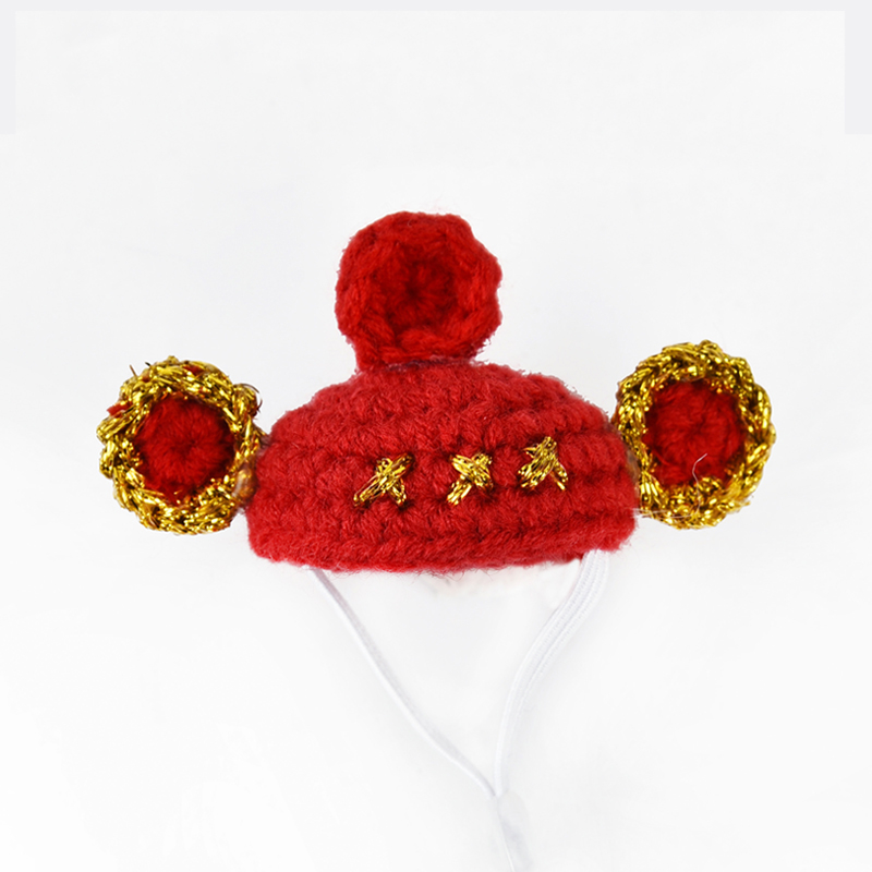 Тигрова кожа Xuanfeng шапка за папагал хамстер шапка за папагал домашен любимец малка шапка аксесоари за глава на птица шапка