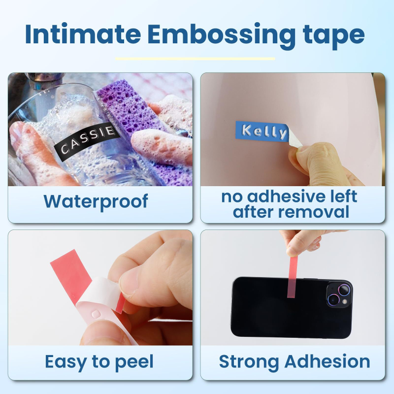 Pārrobežu lentes etiķešu printeris mehāniskais E975 pārnēsājams mājsaimniecības manuālais presēšanas DIY etiķešu printeris