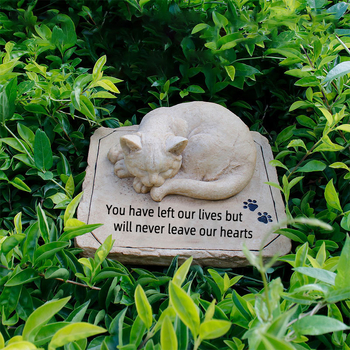 Διασυνοριακό μνημείο κουταβιού κατοικίδιων ζώων σε σχήμα καρδιάς, εξωτερική προσαρμοσμένη ευρωπαϊκή και αμερικανική επιτύμβια στήλη κήπου, αναμνηστική πέτρινη ρητίνη για μικρά ζώα