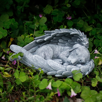 Διασυνοριακό μνημείο κουταβιού κατοικίδιων ζώων σε σχήμα καρδιάς, εξωτερική προσαρμοσμένη ευρωπαϊκή και αμερικανική επιτύμβια στήλη κήπου, αναμνηστική πέτρινη ρητίνη για μικρά ζώα