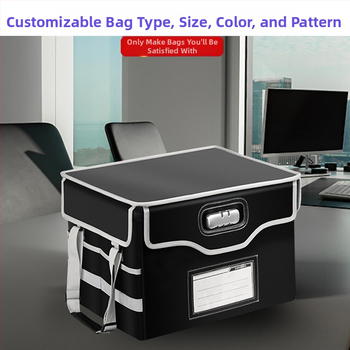 Pārrobežu ūdensnecaurlaidīga, ugunsdroša, augstas temperatūras izturīga, ugunsdroša, divslāņu, saliekama dokumentu kaste ar slēdzeni