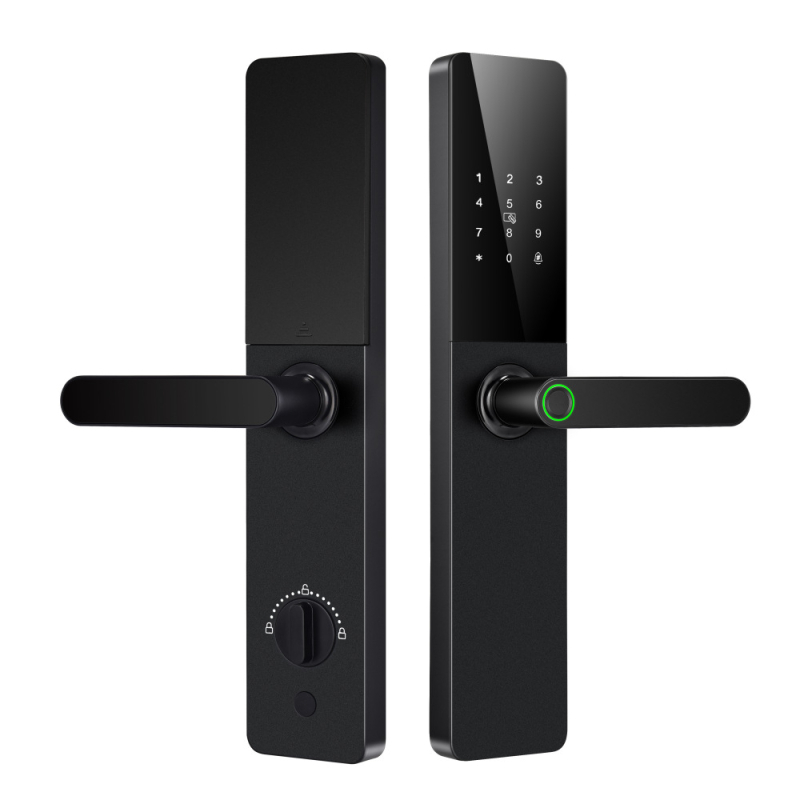 Bezmaksas piegāde Sejas atpazīšanas viedā durvju slēdzene Automātiska pirkstu nospiedumu bloķēšana Paroles bloķēšana Mājas drošības durvis Koka durvju elektroniskā slēdzene