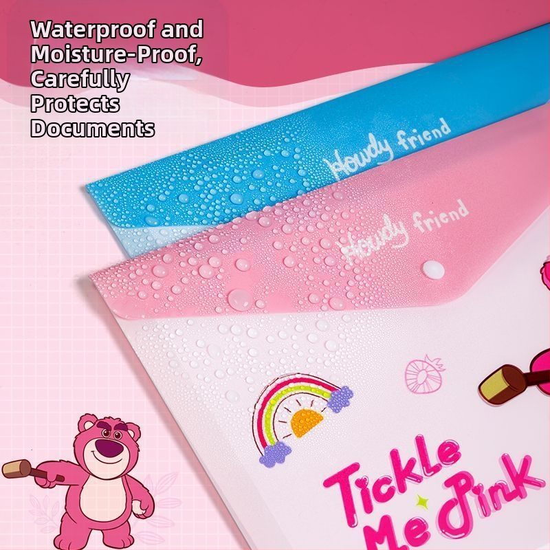 A4 formato animacinių filmukų dokumentų maišelis, popierinis kanceliarinių prekių laikymo maišelis, pp užsegimo maišelis, didelės talpos biuro informacijos dokumentų maišelis, didmeninė prekyba