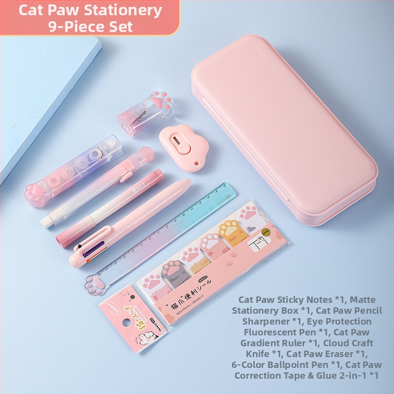 Színátmenetes színű Macskakarom írószer öltöny, mutatós diák írószer ajándéktáska a félév végi tanulási díjakhoz nagykereskedelemben