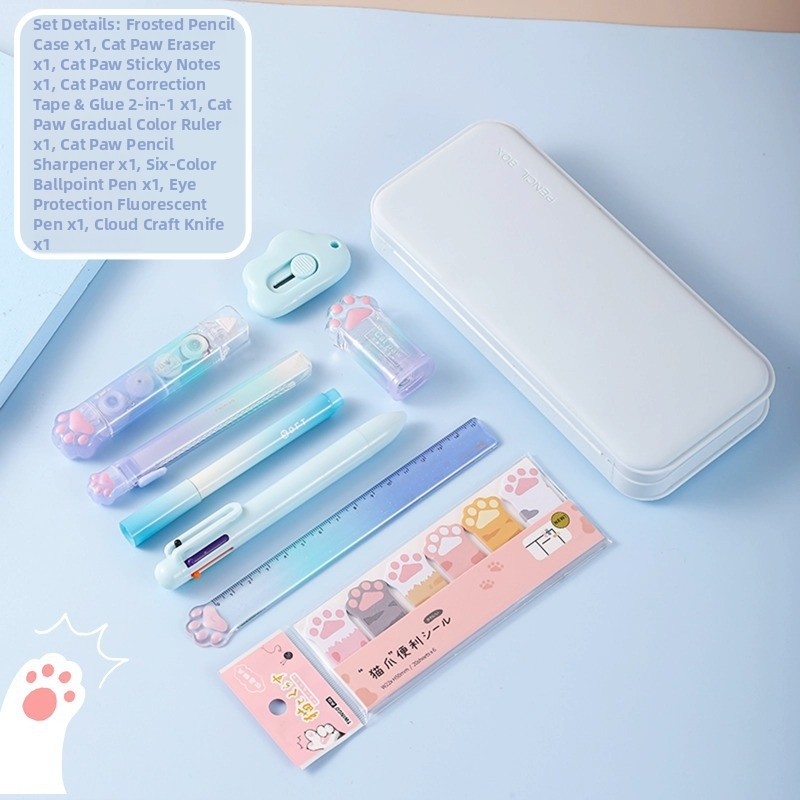 Színátmenetes színű Macskakarom írószer öltöny, mutatós diák írószer ajándéktáska a félév végi tanulási díjakhoz nagykereskedelemben