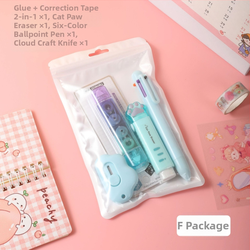 Színátmenetes színű Macskakarom írószer öltöny, mutatós diák írószer ajándéktáska a félév végi tanulási díjakhoz nagykereskedelemben