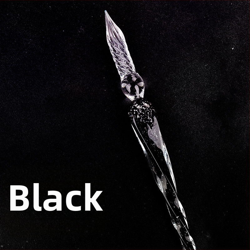 Rankų darbo šviečiantis stiklinis rašiklis, panardintas į vandenį, šviečiantis ženklų rašiklis, šviečiantis rašiklis