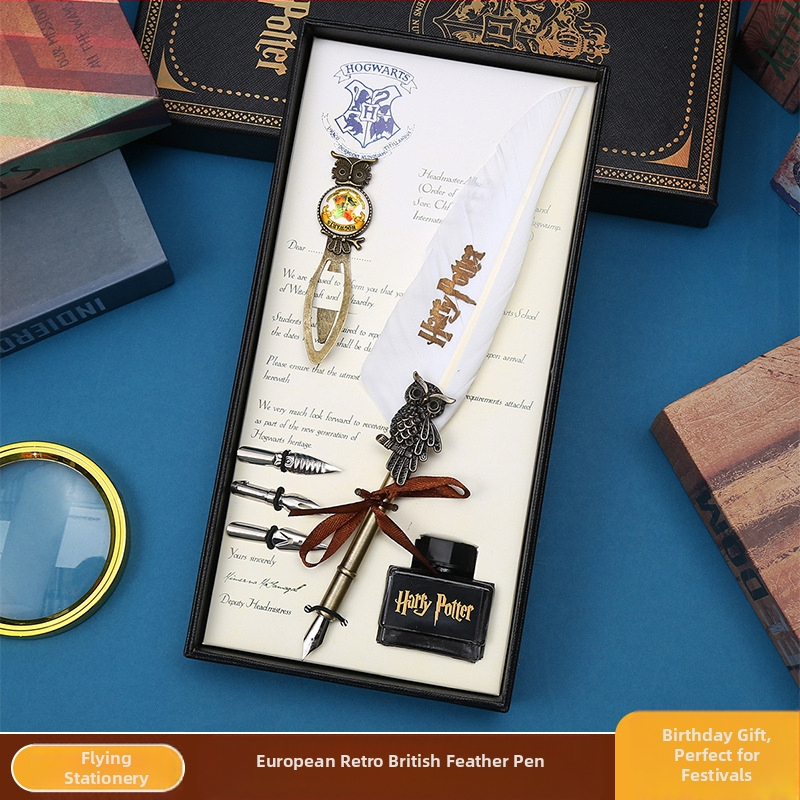 Europska retro magična fakultetska pera za pero poklon kutija umakanje olovka engleski vjetar ruka račun dnevnik olovka za potpis veleprodaja
