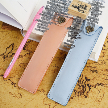 Δερμάτινη θήκη μολυβιών άμεσης προμήθειας από εργοστάσιο, δημιουργική, κομψή, ρετρό, δερμάτινη θήκη για στυλό Crazy Horse, δώρο, προστατευτικό κάλυμμα για στυλό σε απόθεμα