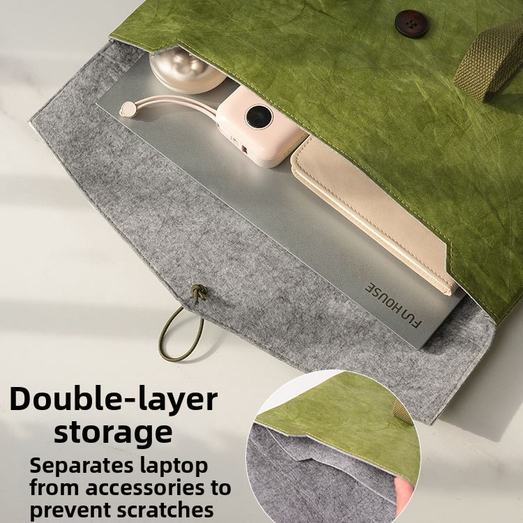 Dupont papierová taška veľkoobchodná umývateľná retro taška cez rameno taška na počítač tablet ochranný kryt kabelka na služobnú cestu