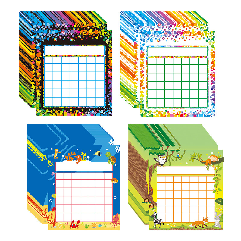 Klasės mokymo skatinimo kortelės tvarkaraštis, animacinis pradinės mokyklos mokinio pritaikytas darželio vaikų antspaudo kortelės apdovanojimo stalas