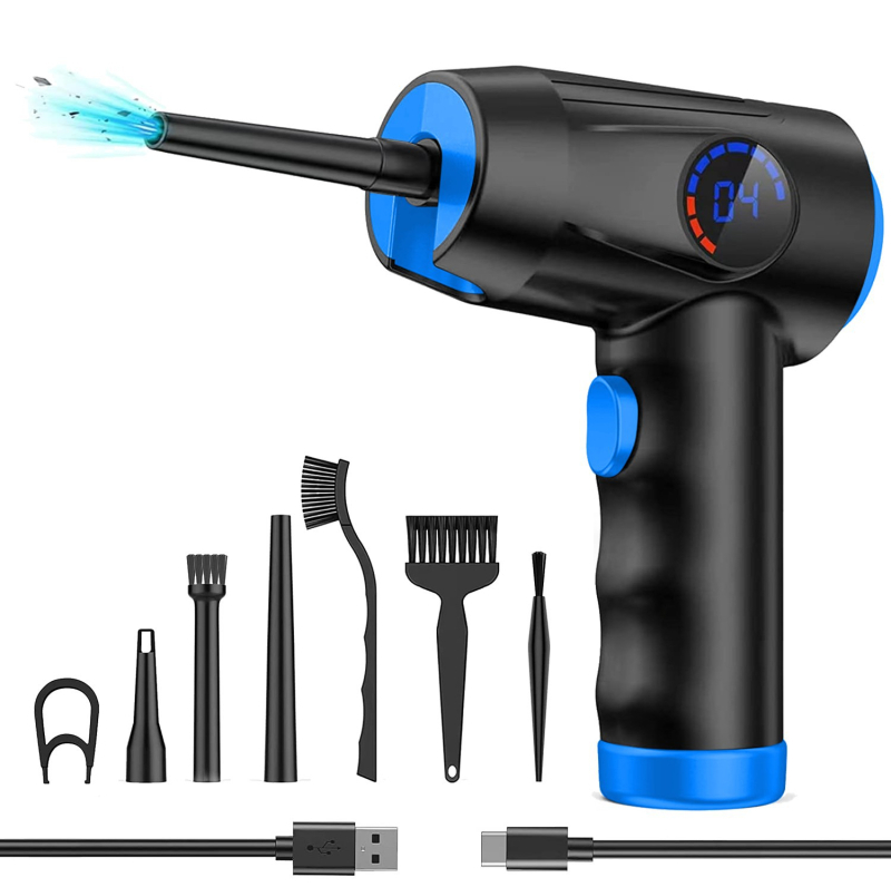 Sprādzienbīstams viedais digitālais displejs ērta uzlāde mini rokas tīrīšanas sūknēšanas automašīnas bezvadu super putekļu pūtējs