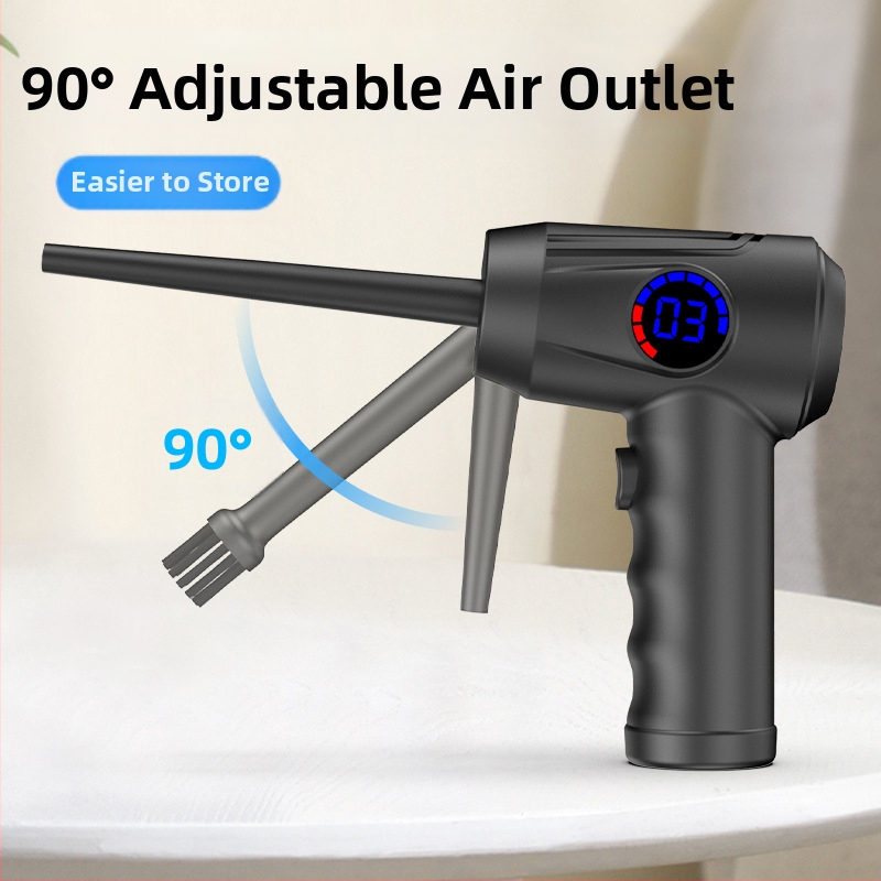 Експлозивен интелигентен цифров дисплей, удобно зареждане, мини ръчно почистване, помпане за кола, безжична супер вентилатор за прах