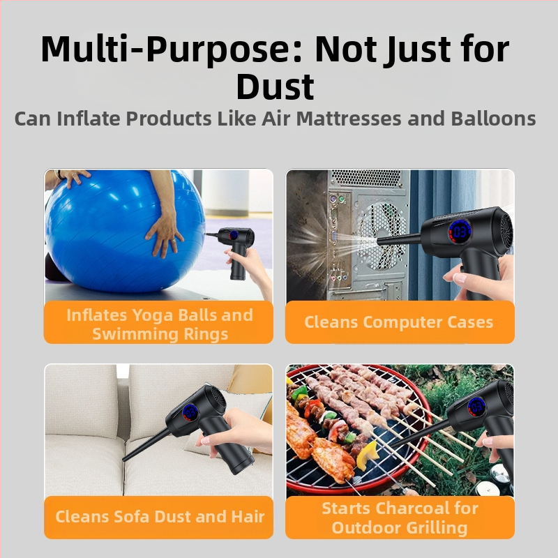 Експлозивен интелигентен цифров дисплей, удобно зареждане, мини ръчно почистване, помпане за кола, безжична супер вентилатор за прах