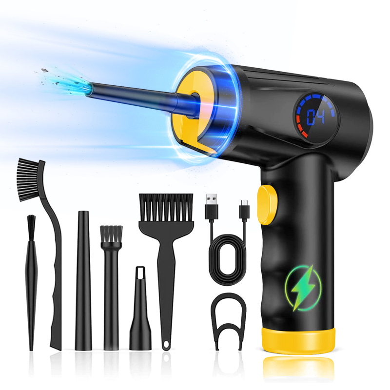 Sprādzienbīstams viedais digitālais displejs ērta uzlāde mini rokas tīrīšanas sūknēšanas automašīnas bezvadu super putekļu pūtējs