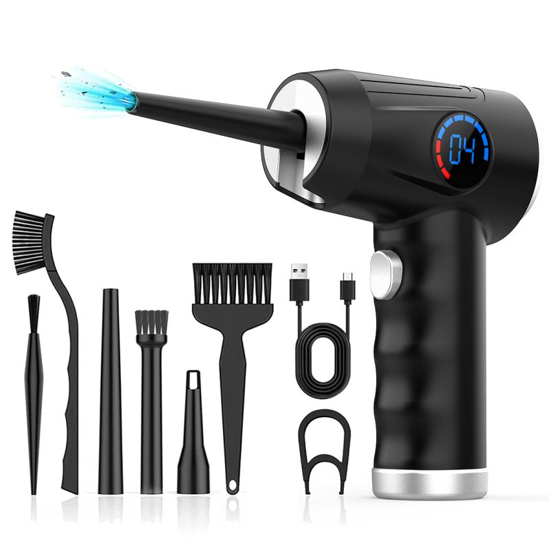 Sprādzienbīstams viedais digitālais displejs ērta uzlāde mini rokas tīrīšanas sūknēšanas automašīnas bezvadu super putekļu pūtējs