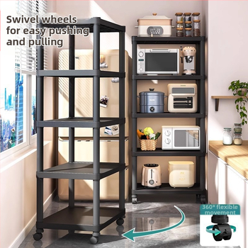 Köögivahe hoiuriiul põrandale, mitmekihiline, mitmeotstarbeline poti hoiuriiul mikrolaineahju majapidamise hoiuriiul plastist