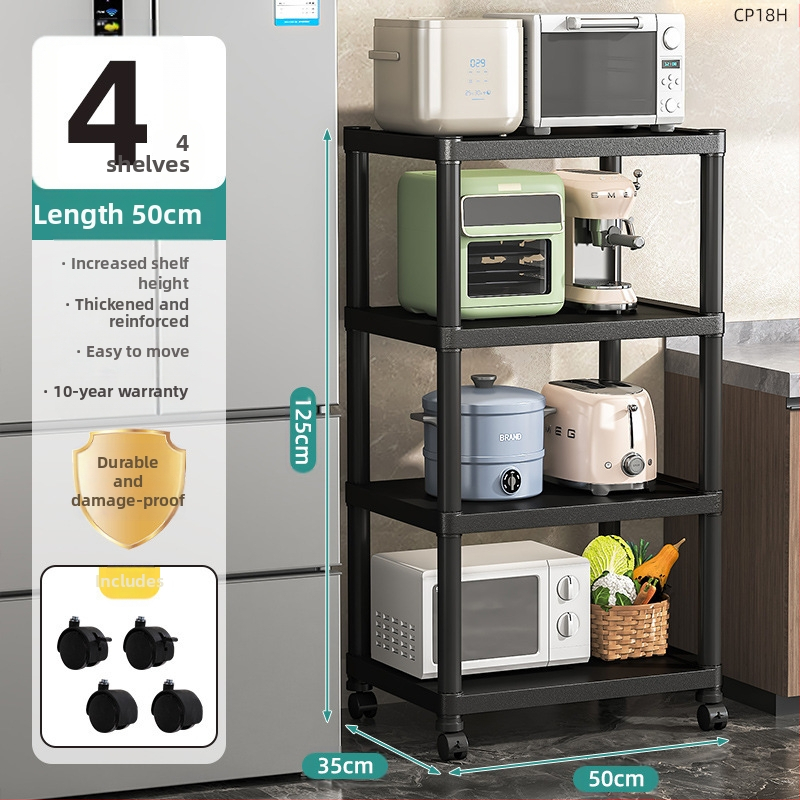 Köögivahe hoiuriiul põrandale, mitmekihiline, mitmeotstarbeline poti hoiuriiul mikrolaineahju majapidamise hoiuriiul plastist