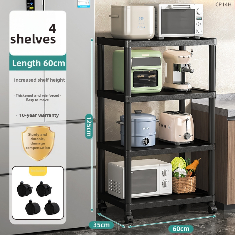 Köögivahe hoiuriiul põrandale, mitmekihiline, mitmeotstarbeline poti hoiuriiul mikrolaineahju majapidamise hoiuriiul plastist