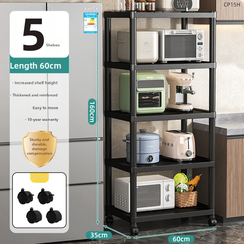 Köögivahe hoiuriiul põrandale, mitmekihiline, mitmeotstarbeline poti hoiuriiul mikrolaineahju majapidamise hoiuriiul plastist