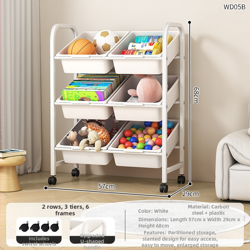 Laste mänguasjade hoiuriiul Mitmekihiline teisaldatav hoiuriiul Raamaturiiul Põranda elutuba Lasteaia hoiukapp Viimistlusriiul