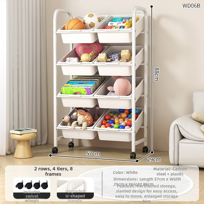 Laste mänguasjade hoiuriiul Mitmekihiline teisaldatav hoiuriiul Raamaturiiul Põranda elutuba Lasteaia hoiukapp Viimistlusriiul