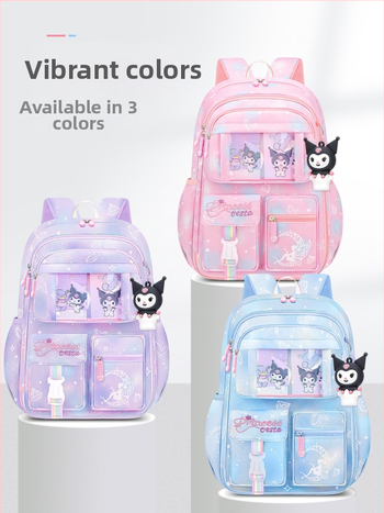 Külmiku uksega avatav koolikott esimese klassi tüdrukutele, veekindel katuseharjakaitse algkooliõpilastele (3-6-aastased tüdrukud) koormuse vähendamiseks