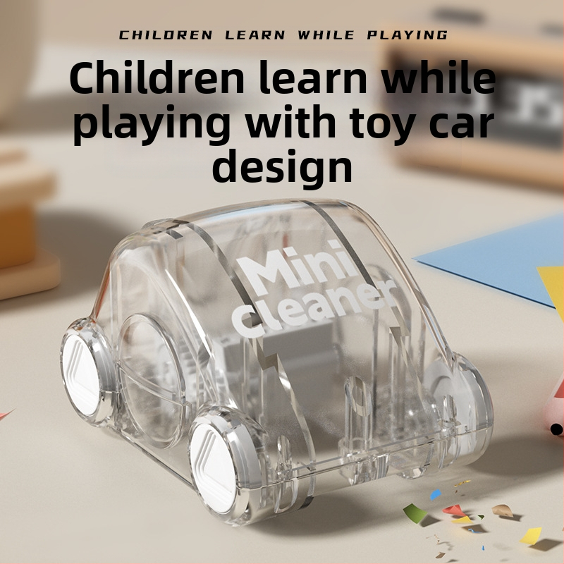 Мини количка за почистване на настолни компютри, забавни ученически канцеларски материали, гумичка за молив, прахоуловител, играчка-количка за декомпресия, ръчен модел